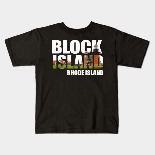 Block Island Gifts - South Lighthouse Kids T-Shirt by 3QuartersToday